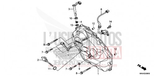 KURBELGEHAEUSEABDECKUNG (NC750S/SA) NC750SAJ de 2018